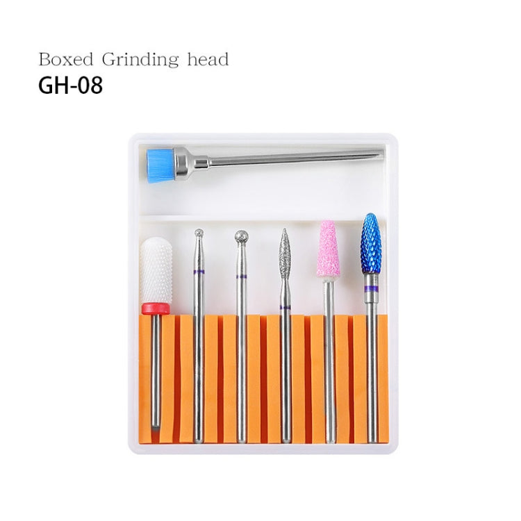 Nail Art Ceramic Tungsten Steel Alloy Grinding Heads Set Grinder Polishing Tool