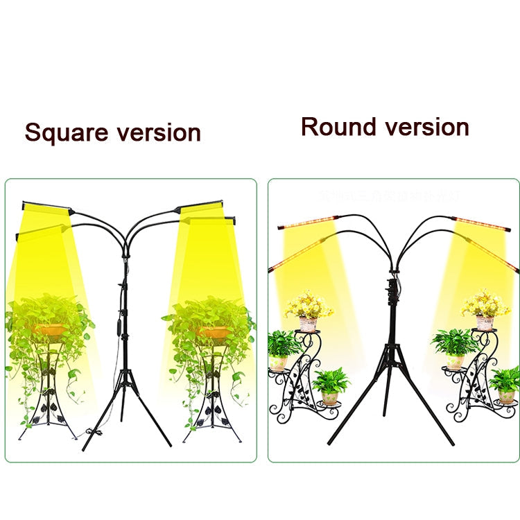 USB 40W 12V LED Plant Growth Supplement Light With RF Remote Control Floor Folding Tripod Without Power Adapter, Style: Square Version My Store