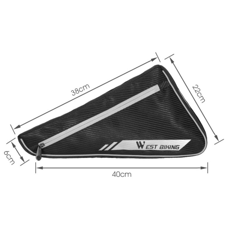 WEST BIKING  YP0707254 4L Bicycle Triangle Bag Mountain Bike Large Capacity Front Beam Reflective Waterproof Bag Riding Equipment Reluova