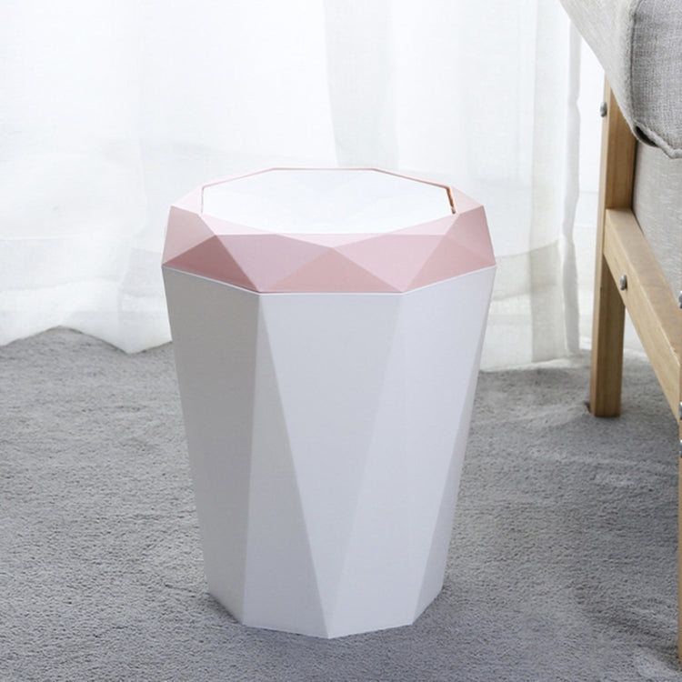 Living Room Desktop Mini Trash Can Diamond Shake Lid Trash Can