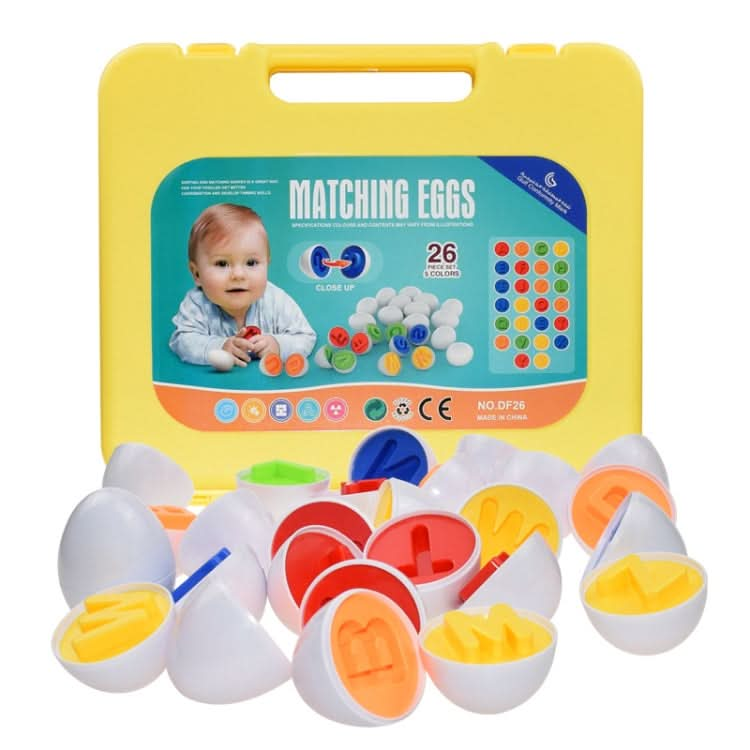 English Letters Matching Eggs Toys Color Shape Identification Simulation Egg Gift Box Reluova