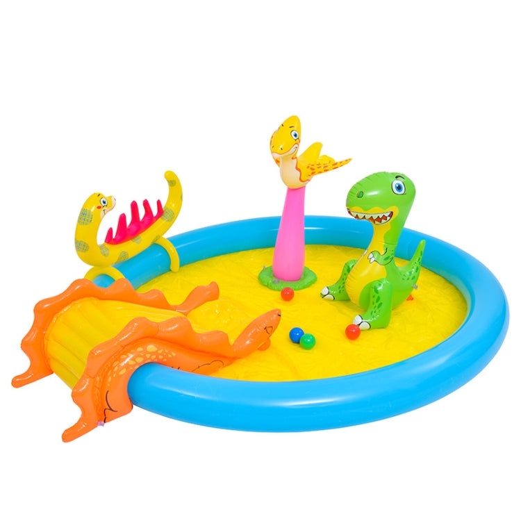 Home Large Cartoon Animal Drama Pool Water Spray Inflatable Swimming Pool Slide Pool Reluova