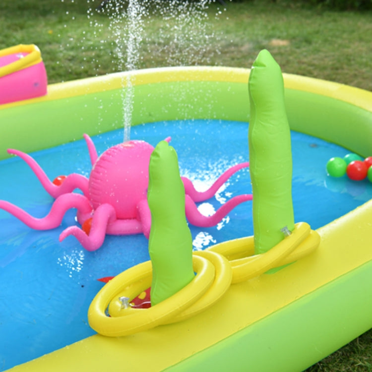 Home Large Cartoon Animal Drama Pool Water Spray Inflatable Swimming Pool Slide Pool Reluova