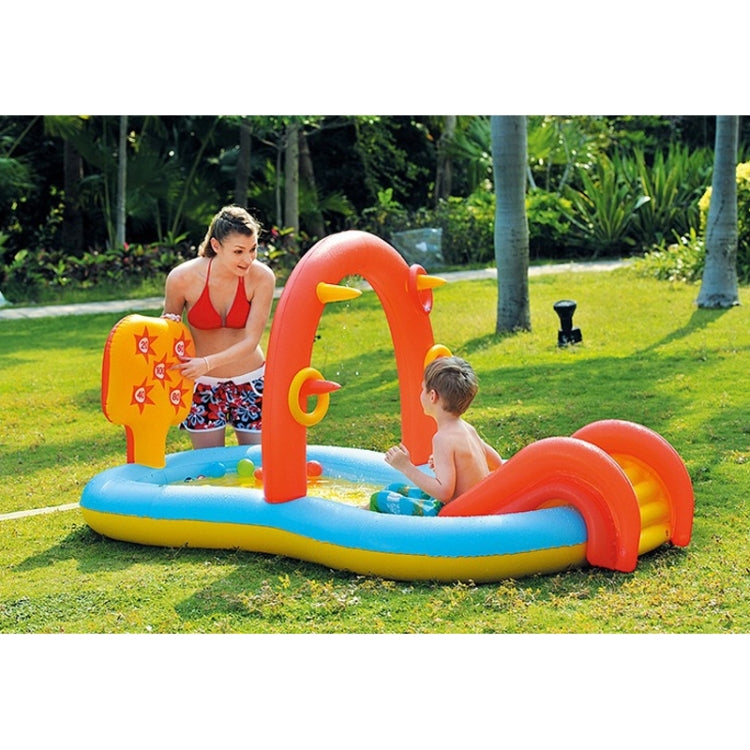 Home Large Cartoon Animal Drama Pool Water Spray Inflatable Swimming Pool Slide Pool Reluova