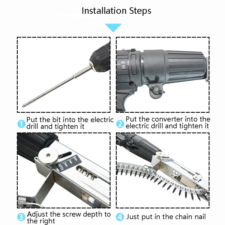 JieLi Chain Belt Screw Converter Electric Screwdriver On Gypsum Board Tool My Store