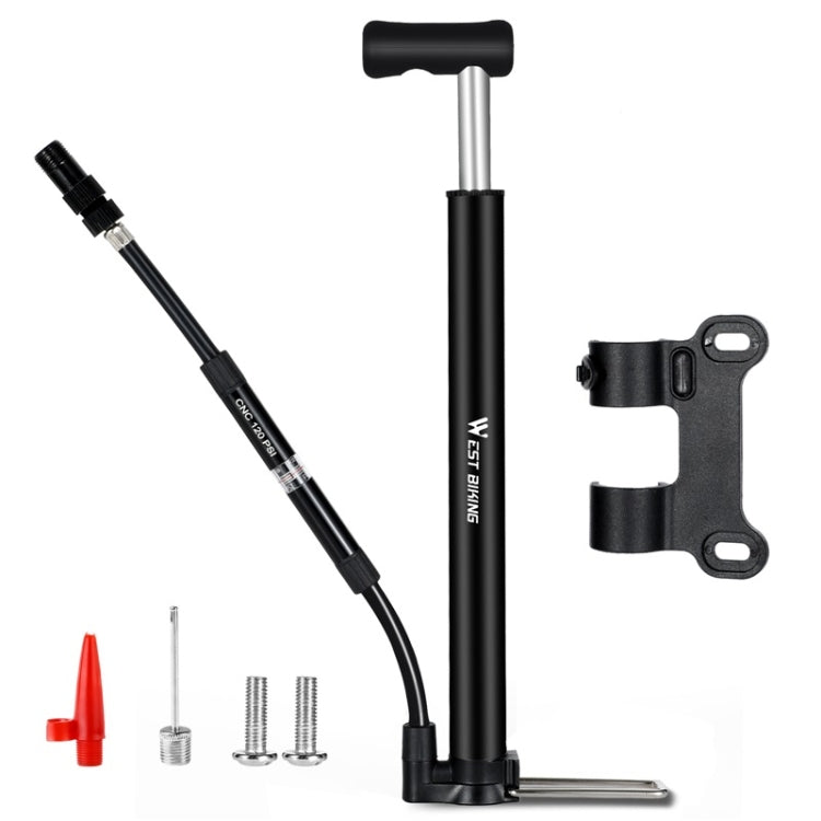 WEST BIKING High Pressure Bicycle Vertical Pump With Barometer Reluova