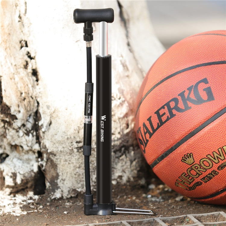 WEST BIKING High Pressure Bicycle Vertical Pump With Barometer Reluova