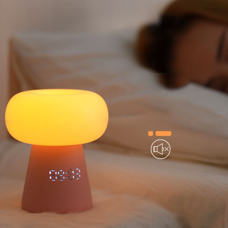 XYD-055 Cloud Mushroom USB Clock Night Light Sleep Timer Remote Control Bedside Lamp