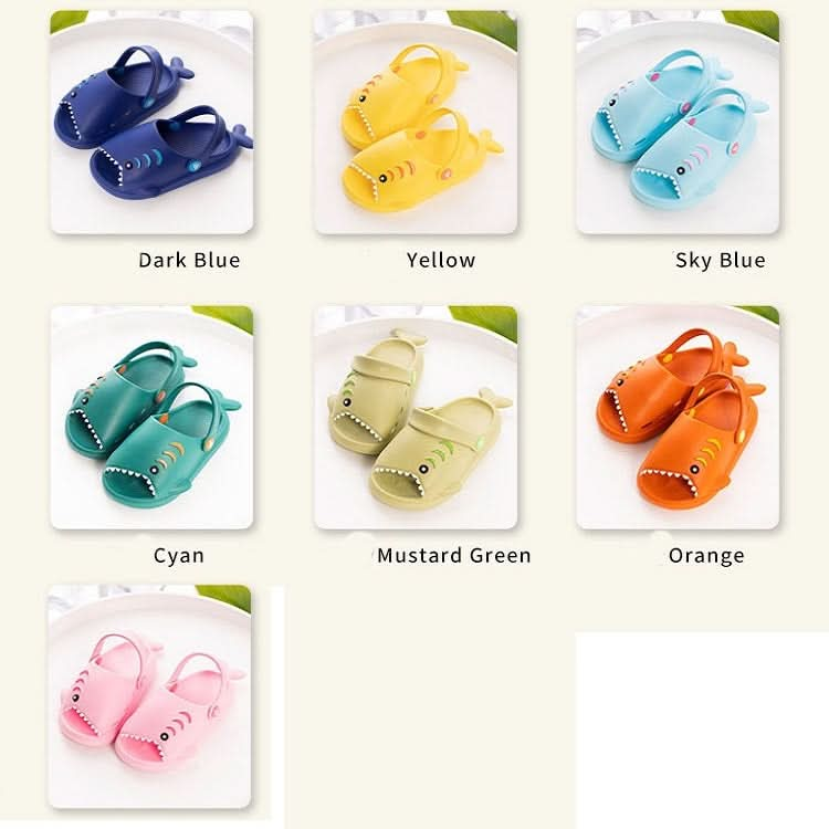 EVA Light Bottom Non-Slip Small Shark Slippers For Children Reluova