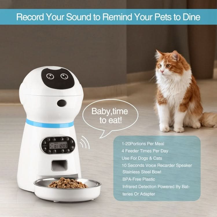 Pet Auto Feeding Intelligent Feed Stainless Steel Food Dish - Reluova