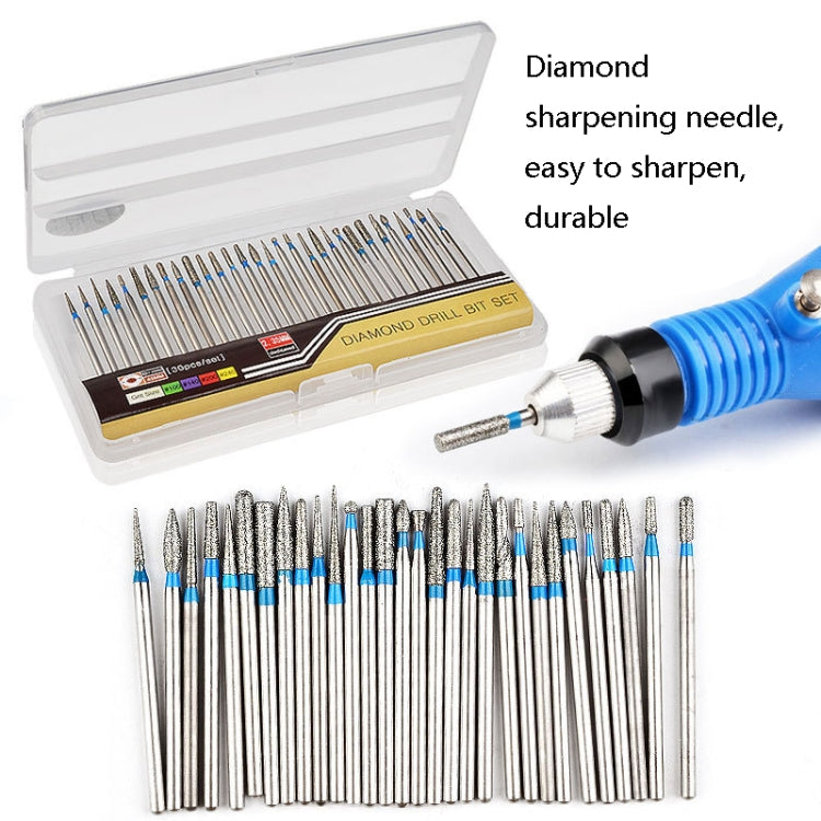 30 Pieces Nail Grinding Heads Set Gold Grinding Heads Nail Remover Tool Set-Reluova