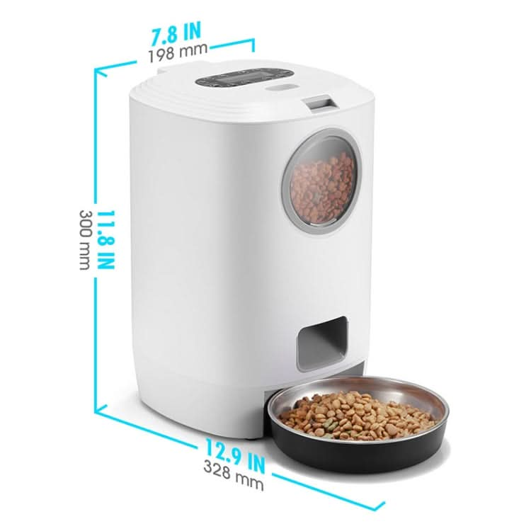 4.5L Smart Pet Cat Dog Bowl Food Automatic Dispenser Feeder  With Timer Auto Electronic Feeder With Metal Food Tray-Reluova