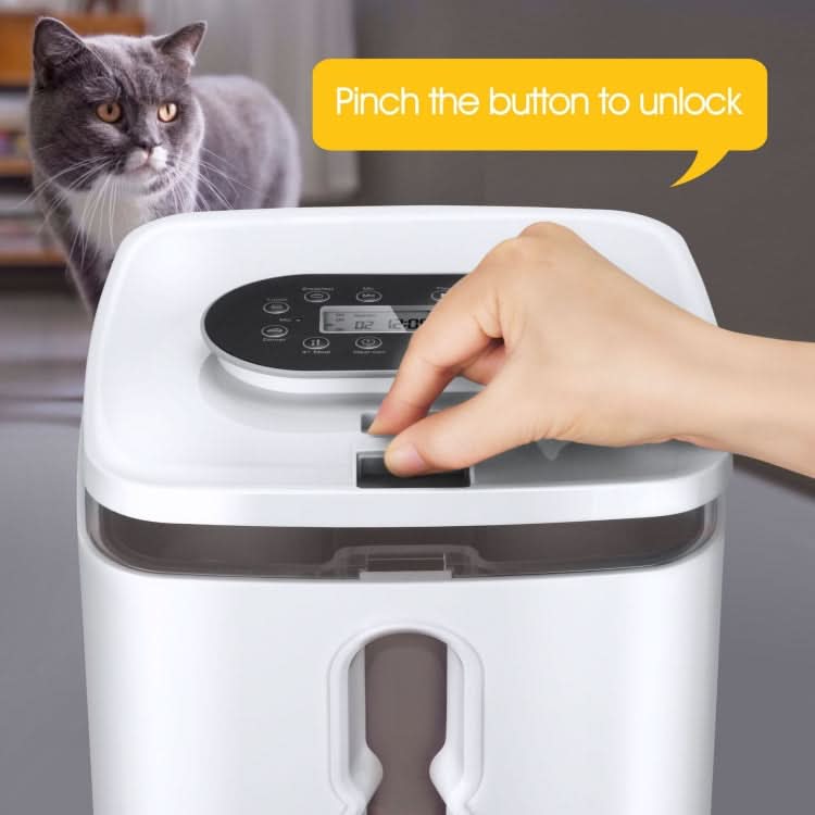 7L Smart Pet Feeder Timed Quantitative Large Window Cat And Dog Food Dispenser, Plug Type: EU Plug - Reluova