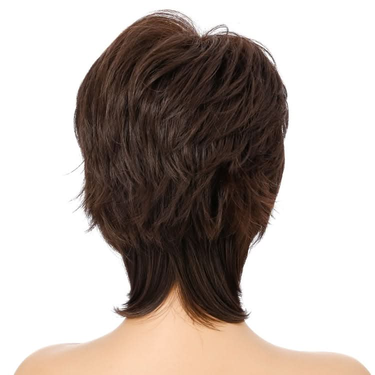 Women Short Hair Wig Full Bangs Chemical Fiber Hair Cover Reluova