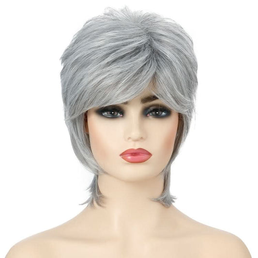 Short Hair Female Wigs Fluffy Fiber Set Reluova