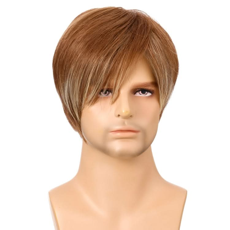 Men Realistic Natural High Temperature Wire Short Wigs Reluova