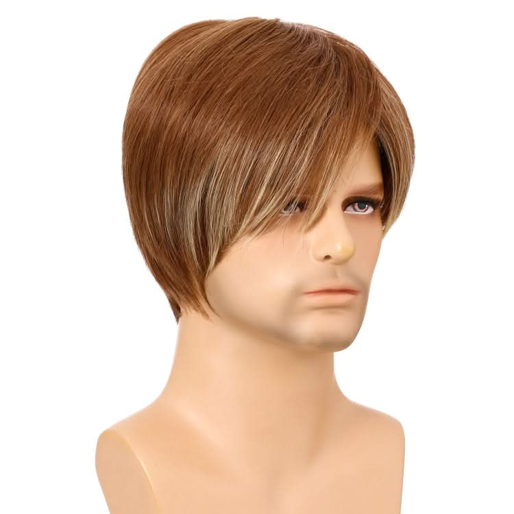 Men Realistic Natural High Temperature Wire Short Wigs Reluova