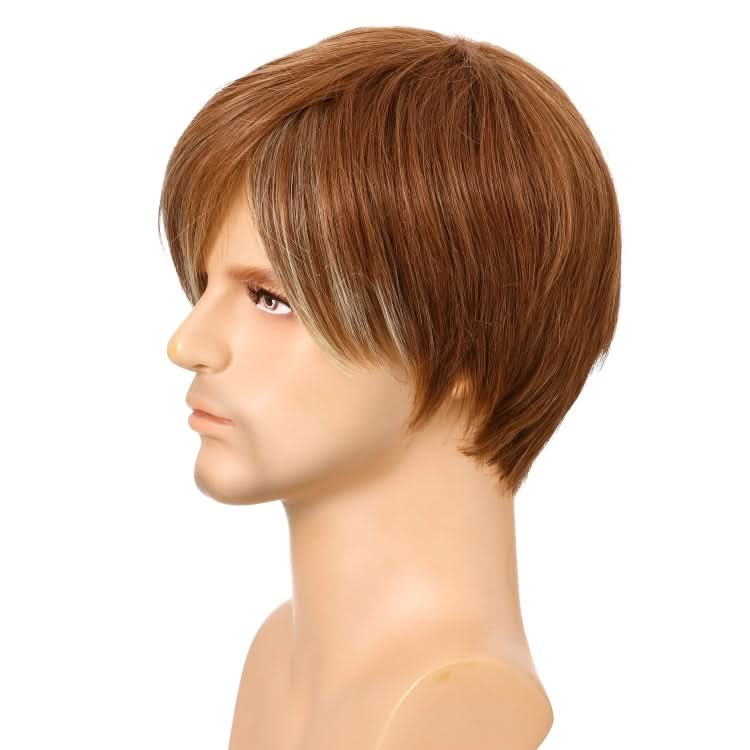 Men Realistic Natural High Temperature Wire Short Wigs Reluova