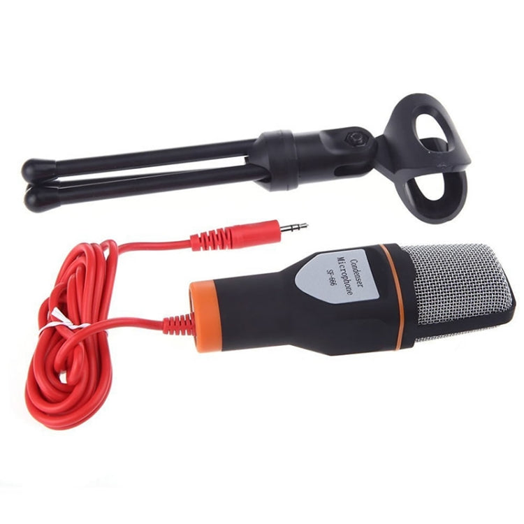 SF-666 Computer Voice Microphone With Adapter Cable Anchor Mobile Phone Video Wired Microphone With Bracketcket