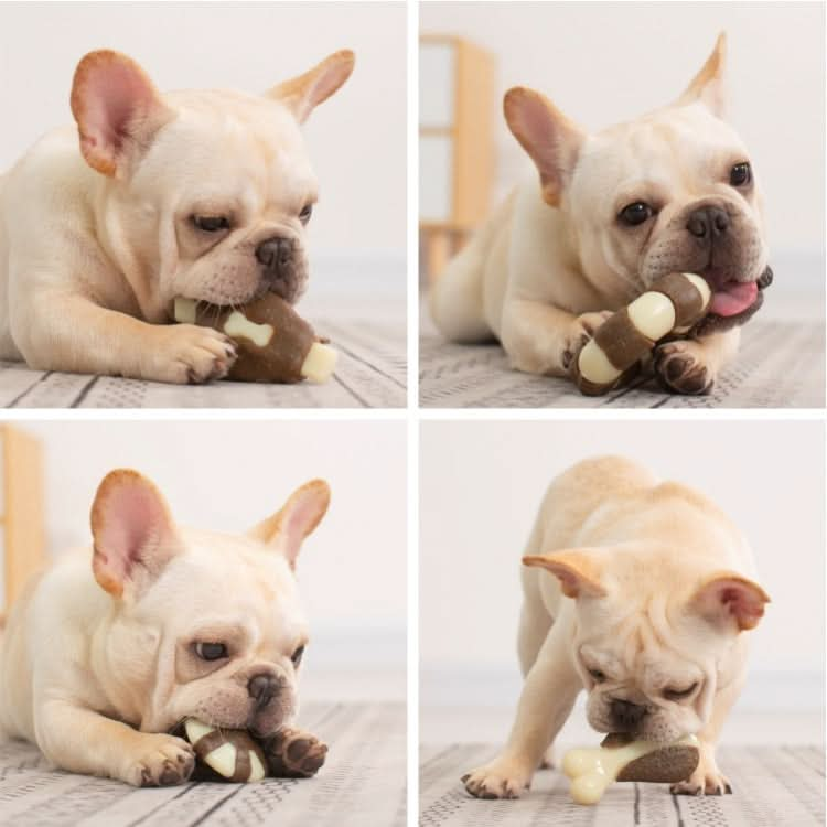 Pet Bite Resistant Toy Nylon Cowhide Molar Teeth Eating Play Bone Dog Toy - Reluova