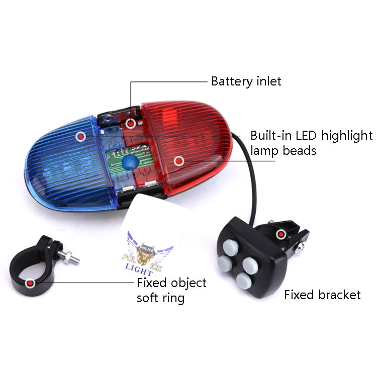 XC-325 Electronic Bell Bicycle Lamp 4 Tone Speaker Reluova