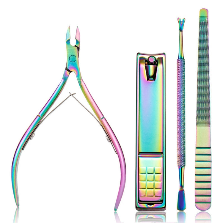 2 In 1 FABIYAN Color Titanium Nail Art Tool Set Dead Skin Shears Steel Push Nail File Pliers-Reluova