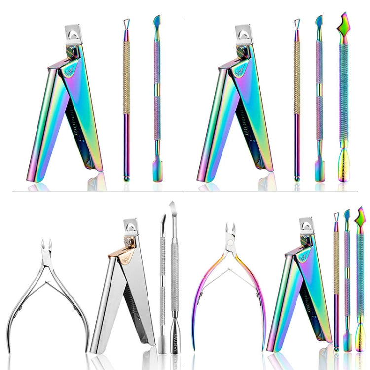 FABIYAN Nail Art Scissors Set Stainless Steel Nail Clippers Dead Skin Scissors Remover Steel Push