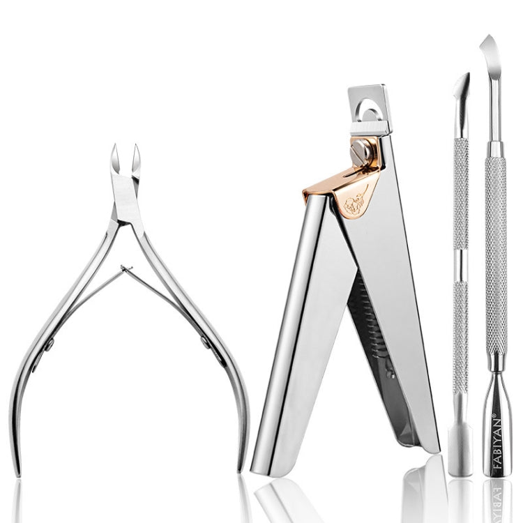 FABIYAN Nail Art Scissors Set Stainless Steel Nail Clippers Dead Skin Scissors Remover Steel Push Reluova