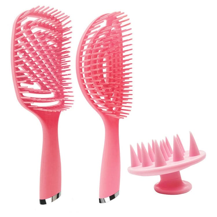 3 in 1 Plastic Curly Hair Salon Comb Set Hollow Massage Mosquito Comb-Reluova