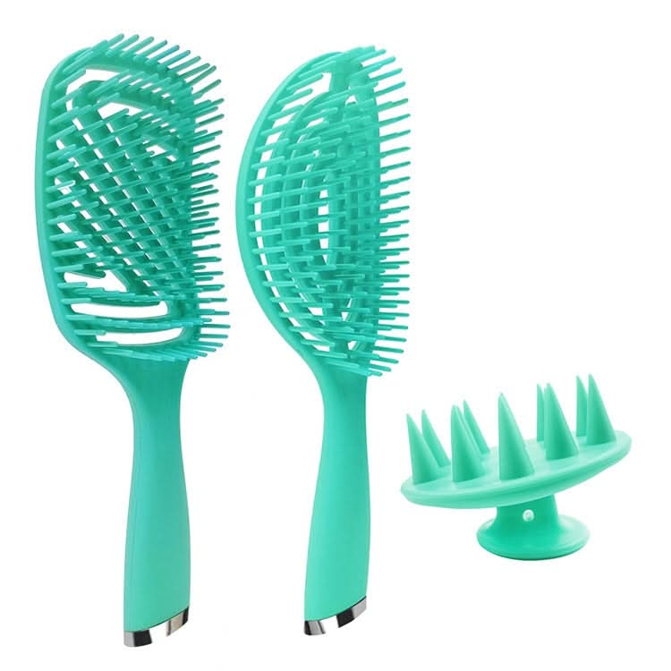 3 in 1 Plastic Curly Hair Salon Comb Set Hollow Massage Mosquito Comb-Reluova