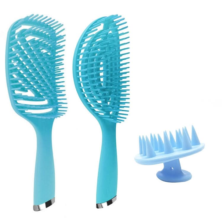 3 in 1 Plastic Curly Hair Salon Comb Set Hollow Massage Mosquito Comb-Reluova