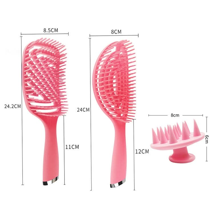 3 in 1 Plastic Curly Hair Salon Comb Set Hollow Massage Mosquito Comb-Reluova