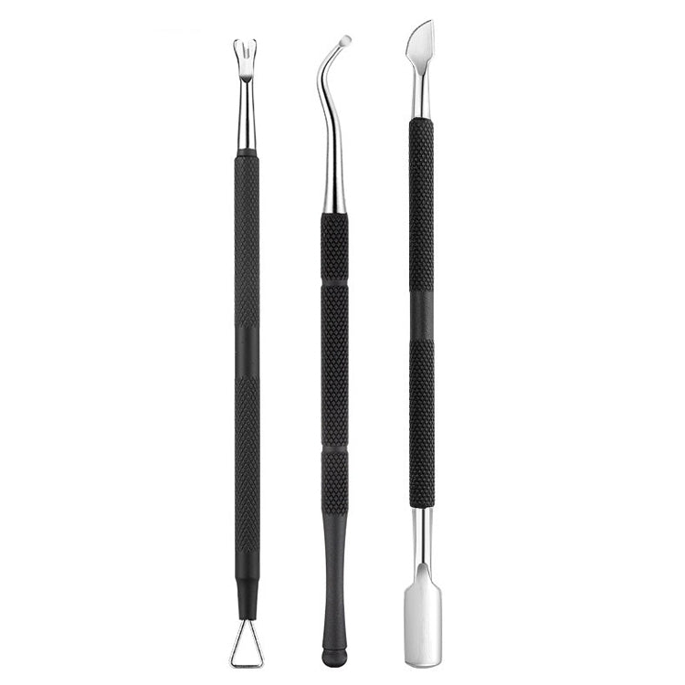 FABIYAN Stainless Steel Dead Skin Shear Steel Push Nail Art Tool Set, Specification: Set 3 Reluova