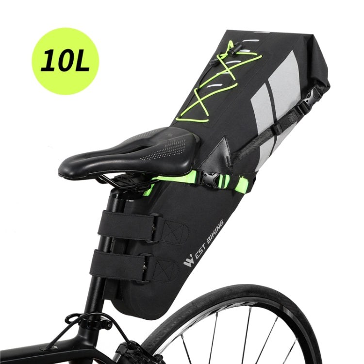 West Biking Bicycle Bag Full Waterproof Reflective Tail Bag Long-Distance Capacity Rear Seat Bag