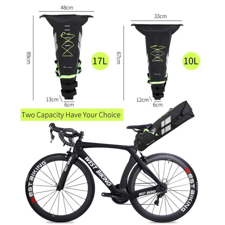 West Biking Bicycle Bag Full Waterproof Reflective Tail Bag Long-Distance Capacity Rear Seat Bag Reluova