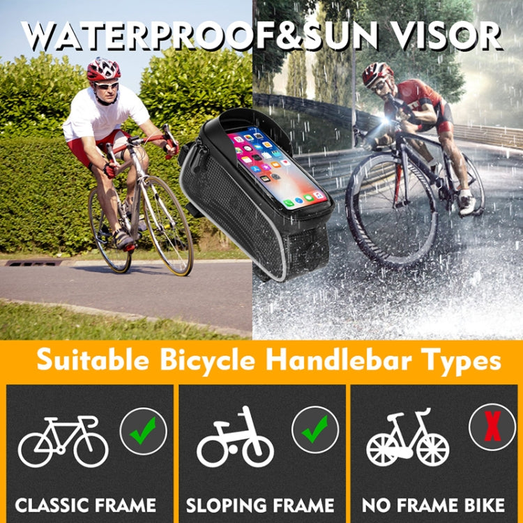 West Biking 1.5l Bicycle Anti-Light  Bag Riding Front Bag Mobile Phone Bag Boarding Bag Waterproof Bag