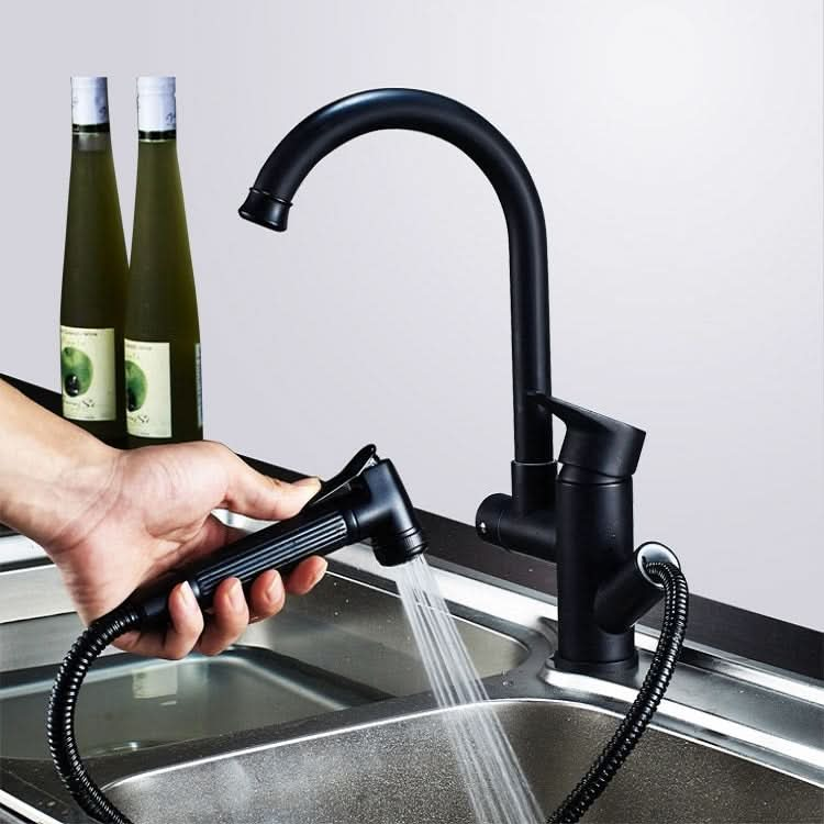 Kitchen Pull-Out Double Faucet Water Table Hot And Cold Water Faucet Reluova