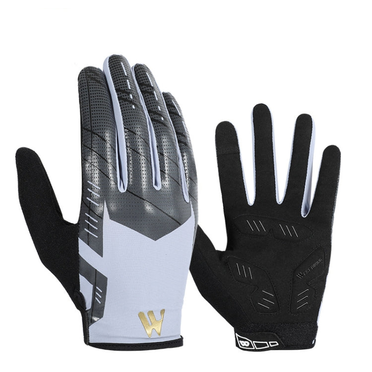 WEST BIKING YP0211207 Riding Full Finger Gloves Road Bike Mountain Bike Locomotive Shock Absorber Gloves Reluova