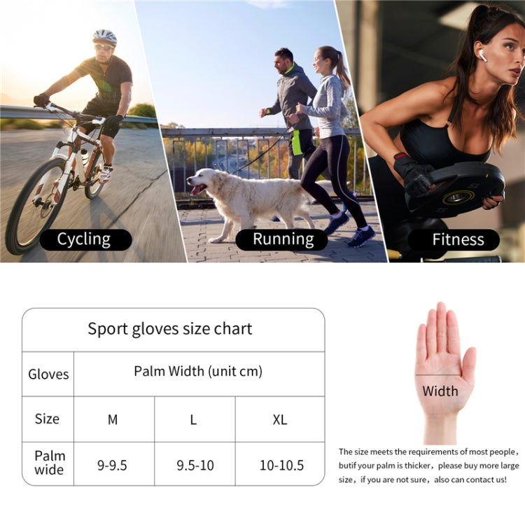 WEST BIKING YP0211207 Riding Full Finger Gloves Road Bike Mountain Bike Locomotive Shock Absorber Gloves