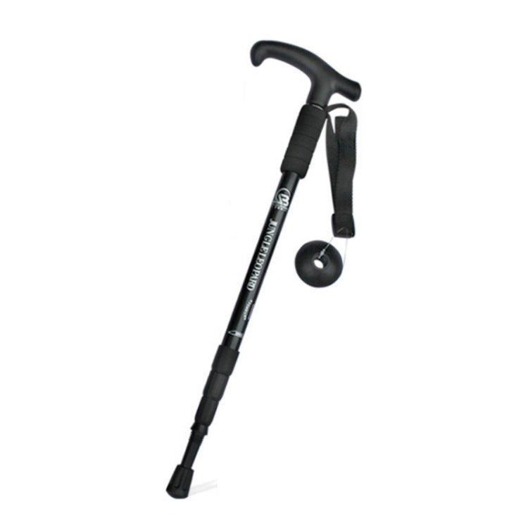 JUNGLELEOPARD Four-Section Curved Handle Aluminum Alloy Trekking Pole Reluova