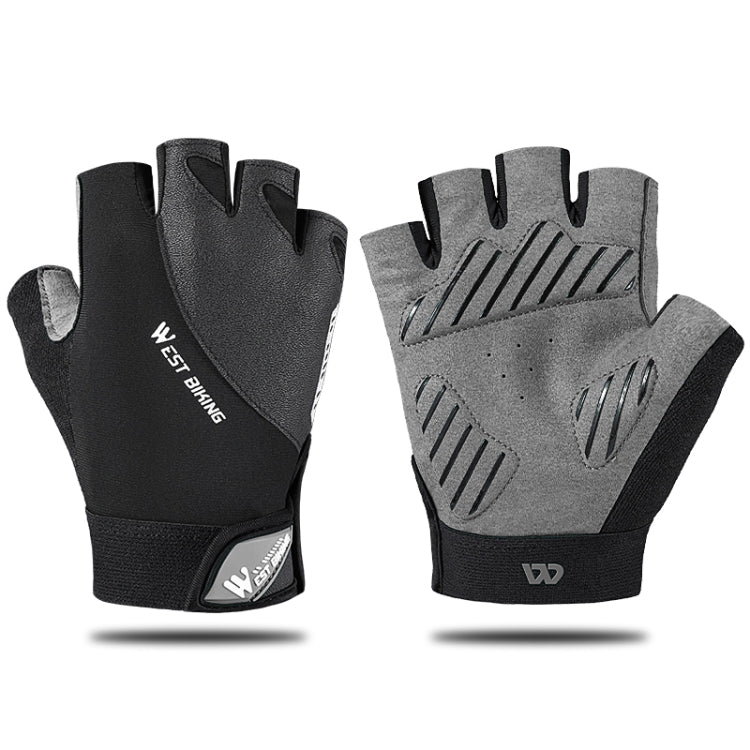 WEST BIKING YP0211210 Mountain Cycling Gloves Half Finger Breathable Anti-Slip Gloves Riding Equipment Reluova