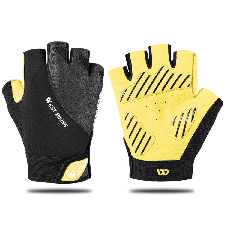 WEST BIKING YP0211210 Mountain Cycling Gloves Half Finger Breathable Anti-Slip Gloves Riding Equipment Reluova