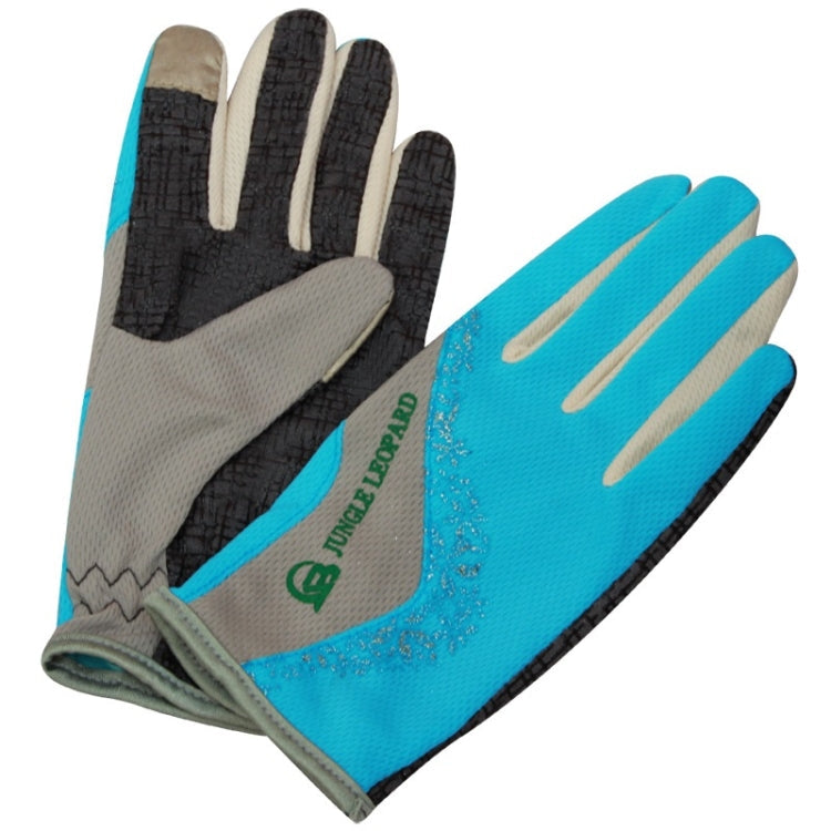 JUNGLE LEOPARD Outdoor Sports Mountaineering Full Finger Gloves Mesh Touch Screen Anti-Skid Gloves Reluova