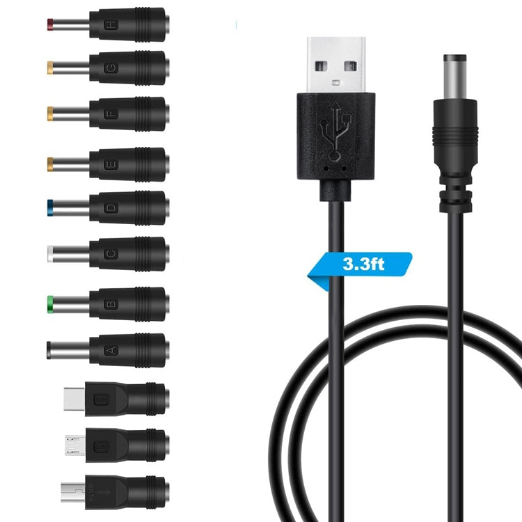 DC Power Cord USB Multi-Function Interchange Plug USB Charging Cable My Store