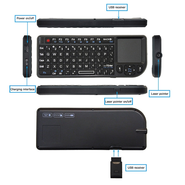 A8 Mini Wireless Mouse And Keyboard With Laser Touchpad Keyboard My Store