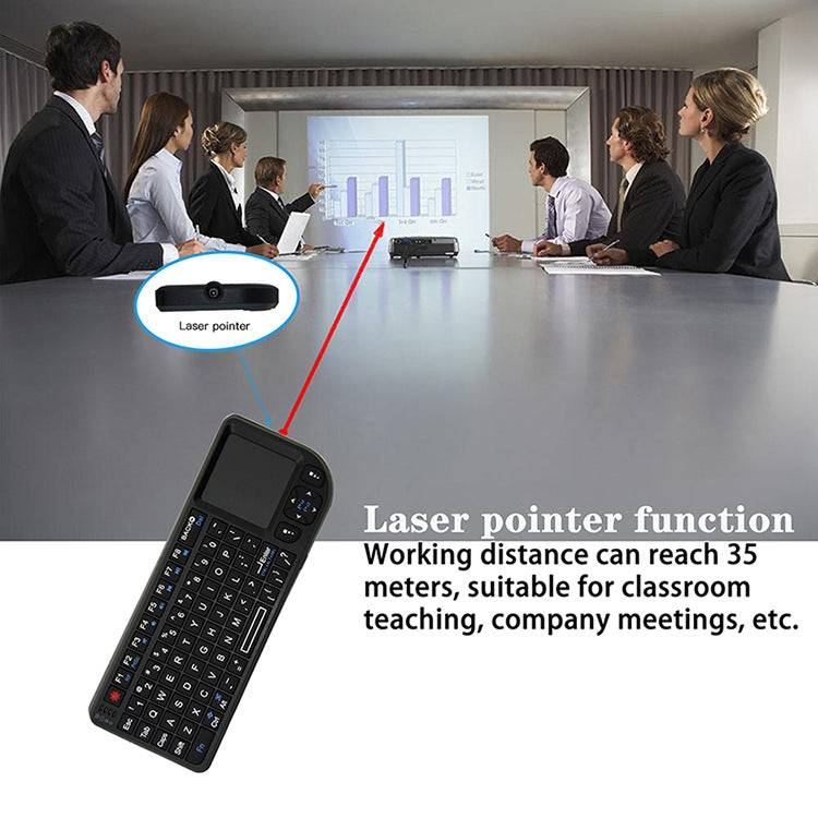 A8 Mini Wireless Mouse And Keyboard With Laser Touchpad Keyboard