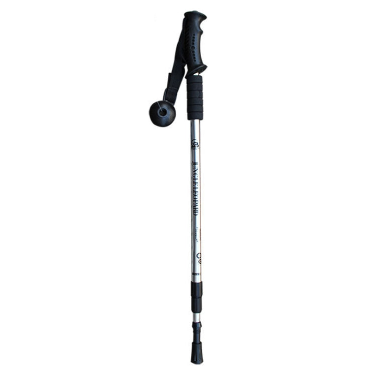 JUNGLELEOPARD 3-Section Straight Handle Aluminum Trekking Pole Multifunctional Walking Hand Crutches Reluova