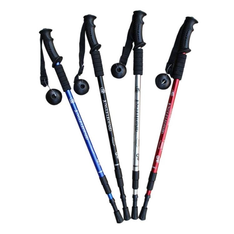 JUNGLELEOPARD 3-Section Straight Handle Aluminum Trekking Pole Multifunctional Walking Hand Crutches Reluova