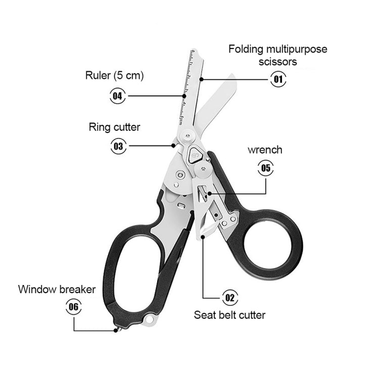 Multifunctional Folding Scissors Outdoor Emergency Scissors Reluova