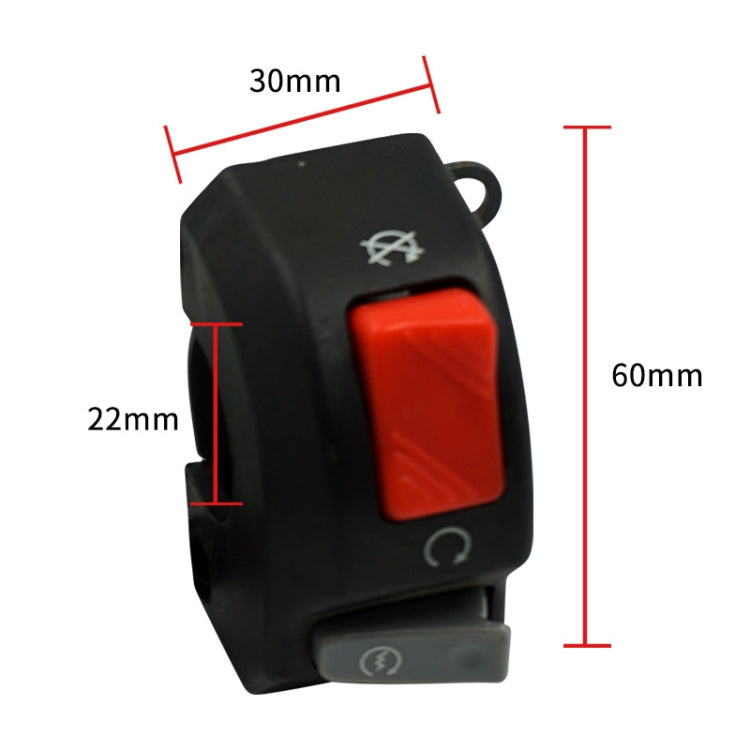 2 PCS Motorcycle Modified Faucet Extinguished Start Switch-Reluova